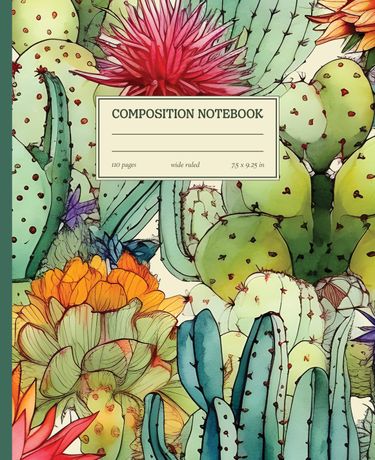 Cute Cactus Composition Notebook