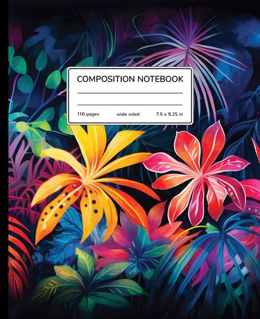 Neon Jungle Composition Notebook